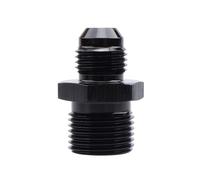Sourcingmap Adaptateur de raccord de carburant mâle en aluminium anodisé droit 6 AN vers M18 x 1,5 mâle Filetage métrique Noir