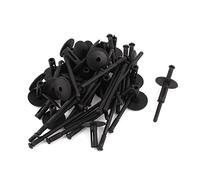 sourcingmap AILE DE PaRE-CHOCS de porte 6 mm Rivet en Plastique Noir - 30 pièces