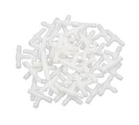 sourcingmap Auto voiture 3mm diamètre intérieur tube T-pièce tuyau flexible raccords blanc 50pcs