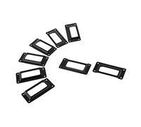 sourcingmap Bibliothèque Bureau métal Tag tiroir Cadre Boîte carte étiquette cas Enveloppe Noir 8pcs