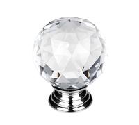 sourcingmap Bouton de Meuble Bouton Porte Bouton Tiroir Placard Armoire Poignée de Meuble cristal verre 40 mm Diamètre transparent