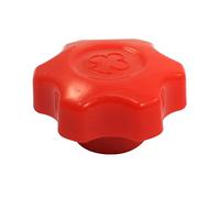 sourcingmap Boutons de Serrage Poignée M12 60mm Dia fileté en étoile à six branches Tête bombée Vis de blocage Rouge