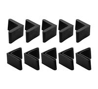 sourcing map Casquettes Pieds Jambes Meubles Patin en Caoutchouc Forme L d'angle en Fer Noir 40 mm x 40 mm 10 pcs