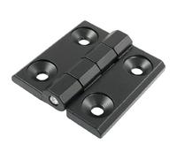 sourcingmap Charnière Porte Placard Armoire 60 mm x 60 mm Trou fraisée en aluminium charnière à roulement à billes Noir