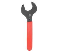 Sourcingmap Clé à tête plate à extrémité ouverte unique métrique de 31 mm avec décalage de 15 degrés en forme de U, petite tête plate noircie avec tige rouge pour réparation automobile et assemblage