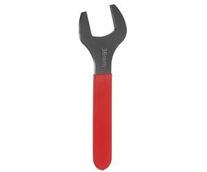 Sourcingmap Clé à tête plate à extrémité ouverte unique métrique de 36 mm Décalage de 15 degrés en forme de U Outil de démontage à tête plate petite avec tige rouge noircie pour réparation automobile