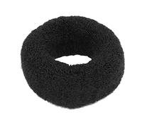 sourcingmap Coiffure Noir Tissu Éponge Queue De Cheval Support 4.1cm Large Élastique Serre-tête