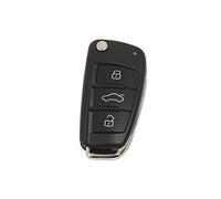 sourcingmap Coque de cle 3 Boutons Plip Télécommande avec Lame Porte oquille Boîtier Rechange pour Audi A3 A4 A6 Q7 TT