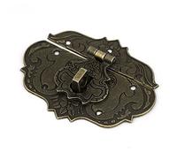 sourcingmap Coque en bois Coffre à outils 77 mm x 55 mm Fermoir Moraillon loquets ton bronze