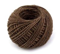 sourcingmap Corde de Jute Ficelle de Jute Fil Pour Bricolage Emballage Cadeau Décoration Rouleau 2mm diamètre 50m longueur Marron foncé