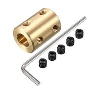 sourcingmap Coupleur Arbre Moteur 7mm à 8mm Alésage Rigide Couplage Ensemble Vis L22XD16 Cuivre Connecteur Accessoires avec Clé
