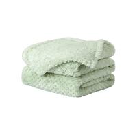 Sourcingmap Couverture Polaire Douce et Chaude en Flanelle pour lit Double, Queen et Full Size ou pour canapé - Idéal en Toute Saison - Légère et Robuste, Polyester, Vert pâle, 30" x 40"