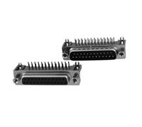 sourcingmap DB25 25 Pin Mâle + Femelle Angle Droit D-sub PCB Support Connecteur 2 Pcs