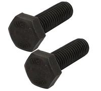 Sourcingmap® de qualité 8.8 M10 x 30 mm Full filetée à gauche Filetage à tête hexagonale Noir 2 pcs