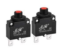 Sourcingmap Disjoncteurs thermiques 125/250 V AC Bouton poussoir réinitialisation manuelle Interrupteur de protection contre les surcharges