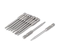 sourcingmap Embouts de tournevis de sécurité magnétiques creux Tt10 Torx à tige hexagonale 1/4"