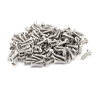 sourcingmap en acier inoxydable à tête plate cruciforme Vis à tôle 12 mmx3 mm 100 pcs