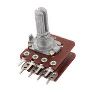 sourcingmap En Métal B50K 50K ohm 8bornes Audio Double Fuseau potentiomètre linéaire