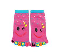 sourcingmap Enfant Motif Points élastique Longueur Cheville Chaussettes Doigts Grand Filles 7-16 - Synthétique, Rouge, 60% polyester 5% élasthanne; 35% coton, Pour Filles, Taille Unique