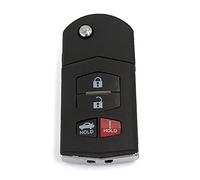 sourcingmap Étui de istance Coque clé 4 Boutons Lame Flip Télécommande Boîte Rechange pour Mazda 3 5 RX-8 CX-7 CX-9