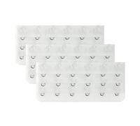 sourcingmap Femmes 3 Rangées 5/6 acrochets Extensions de Soutien-Gorge Soutien-Gorge Réglable Eye Tape Soutien-Gorge Extender Multi Couleur Blanc-3pcs Taille Unique