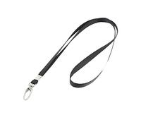 Sourcingmap Fermoir à lanière Tour de Cou pour Carte d'identité/Badge/Porte-clés Noir