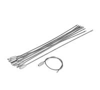 sourcingmap Fil Acier Câble trousseau clé fermoir vis Longue 20,5 cm 10 pcs