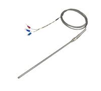 sourcingmap Fil de 2 m Temprature Capteur thermocouple Sonde PT100 200 mm x 5 mm