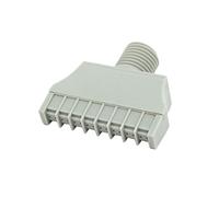 sourcingmap Fil mâle 1/4BSP Large 40mm Air Windjet ABS Blow Off Buse à jet plat Gris