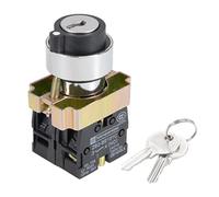 Sourcingmap Interrupteur à bouton poussoir avec PST 22 mm 3 positions
