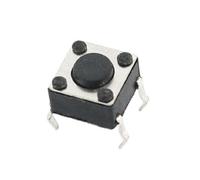 sourcingmap Lot de 10 6 mm x 6 mm x 6 mm panneau PCB momentané bouton poussoir tactile Tact commutateur DIP