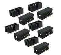 Sourcingmap Lot de 10 Embouts 2 x 5 Broches 2.54 mm et Double rangée de raccordement à Broches IDC-têtes
