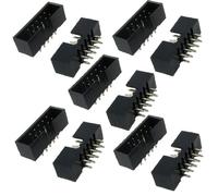 Sourcingmap Lot de 10 Embouts 2 x 5 Broches 2 mm à Double rangée PCB Broches IDC-têtes