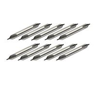 sourcingmap Lot de 10 pointe 1 mm Dia haute vitesse en acier 60 degrés Centre Foret hélicoïdal Outil
