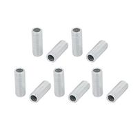 Sourcingmap Lot de 10 tétons de tuyau creux pour lampe, filetage M8, 20 mm de long, pièces de réparation pour lampes, plaqué zinc, argenté