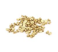 Sourcingmap Lot de 100 piliers filetés Femelles en Laiton Doré M2 x 5 mm