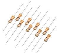 sourcingmap Lot de 100 résistances 330 Ohm, 1/4 W tolérance 5 % de film de carbone, plomb axial, 4 bandes pour projets électroniques et expériences