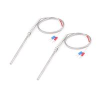 Sourcingmap Lot de 2 100 x 5 mm Sonde Type K 0 à 400 C Capteur de température thermocouple 1 M