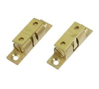 sourcingmap Lot de 2 loqueteaux à billes doubles Home Verrou de porte à 40 mm Laiton