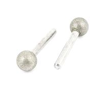 sourcingmap Lot de 2 Revêtement diamant 16 mm tête sphérique broyage monté point Bit