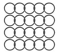 Sourcingmap Lot de 20 Noir en caoutchouc nitrile Butadiène NBR Joint torique 25 mm de diamètre intérieur 2,5 mm Largeur
