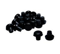 sourcingmap Lot de 20 patins en verre de 8 mm pour pieds de meubles de terrasse et d'extérieur - Anti-collision - Noir