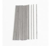 sourcingmap Lot de 20 Tige Acier 50 mm x 1 mm rondes en acier inoxydable argenté