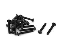 sourcing map 10# 24 x 1-1/4" UNC 10.9 Acier alliage vis tête hexagonale Noir 20 Pcs