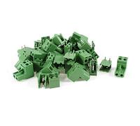 sourcingmap Lot de 20 vis AC 300 V 10 A 5.08 mm Pas 2 broches à enficher Terminal Block