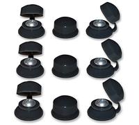 Sourcingmap Lot de 300 capuchons de protection en plastique ondulé pour toiture Noir
