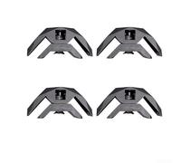 Sourcingmap Lot de 4 fixations réglables en nylon Noir | Maillons à 90 degrés, pas de perçage nécessaire, connexion robuste du panneau, finition blanche, lot de 4