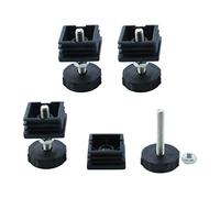 Sourcingmap Lot de 4 pieds de nivellement carrés 40 x 40 mm