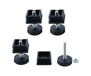 Sourcingmap Lot de 4 pieds de nivellement carrés 40 x 40 mm