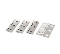 sourcingmap Lot de 4 pliant en acier inoxydable Cabinet Charnière de porte 45 mm x 32 mm